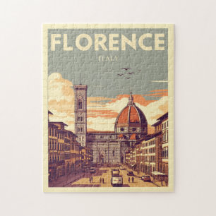 Puzzle Florencia retro, regalos de viaje de italia firenz