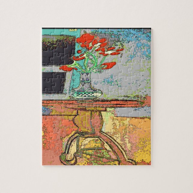 Puzzle Flores abstractas en la tabla (Vertical)