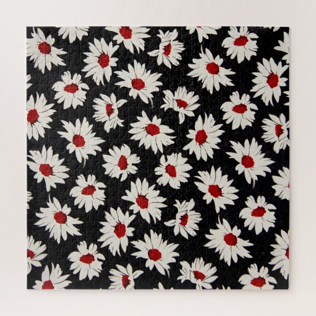 Puzzle Flores abstractas, un patrón de acuarela artística (Vertical)