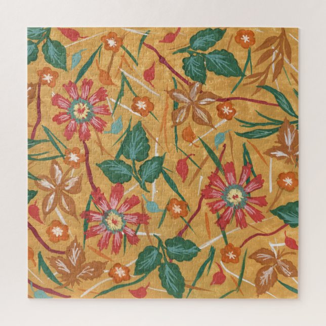 Puzzle Flores acuáticas artísticas: fondo colorido. (Vertical)