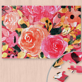 Puzzle Flores acuáticas Flores de verano rosadas brillant