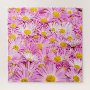 Puzzle Flores Amarillas Rosadas fondo transparente