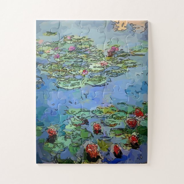 Puzzle Flores Art Deco (Vertical)