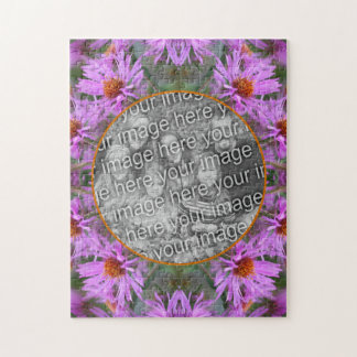 Puzzle Flores Aster rosadas de Nueva Inglaterra agregan t
