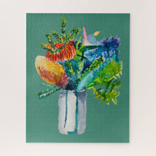 Puzzle Flores australianas acuarela