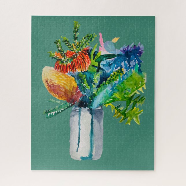 Puzzle Flores australianas acuarela (Vertical)