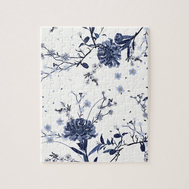 Puzzle Flores azules (Vertical)