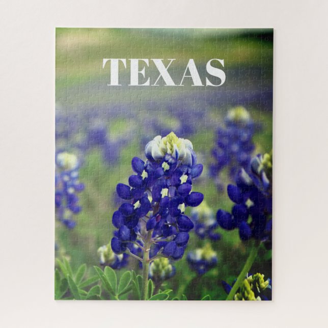 Puzzle Flores azules de Bluebonnets Texas Texan Floral (Vertical)