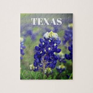 Puzzle Flores azules de Bluebonnets Texas Texan Floral