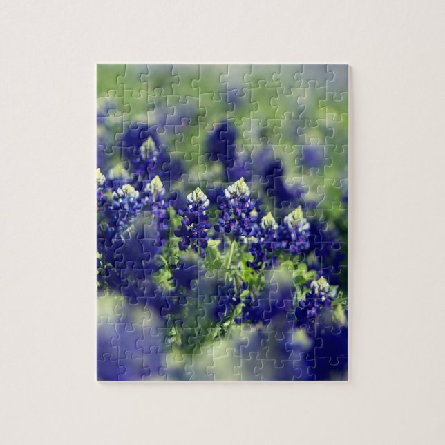 Puzzle Flores azules de Bluebonnets Texas Texan Floral (Vertical)