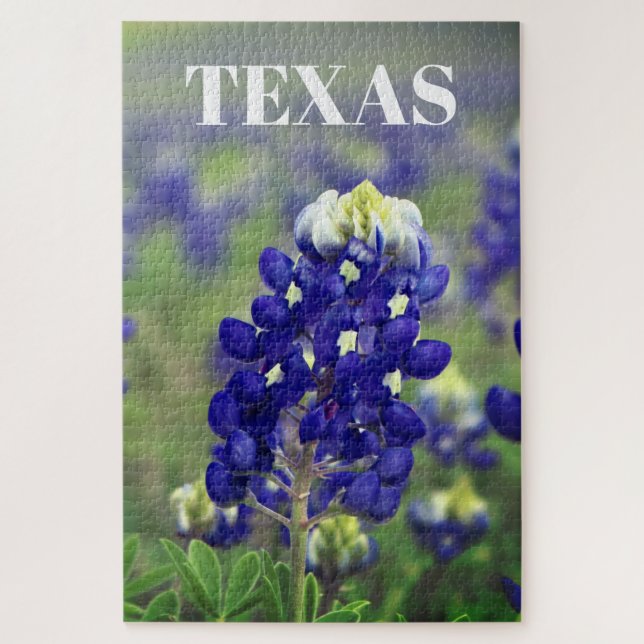 Puzzle Flores azules de Bluebonnets Texas Texan Floral (Vertical)