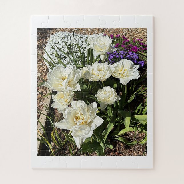 Puzzle Flores blancas bonitas florales (Vertical)