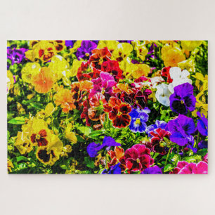 Puzzle Flores Coloridas de Pensamiento