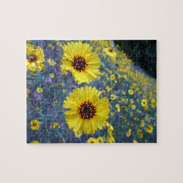 Puzzle Flores comunes de Madia en el Parque Nacional Sequ (Horizontal)