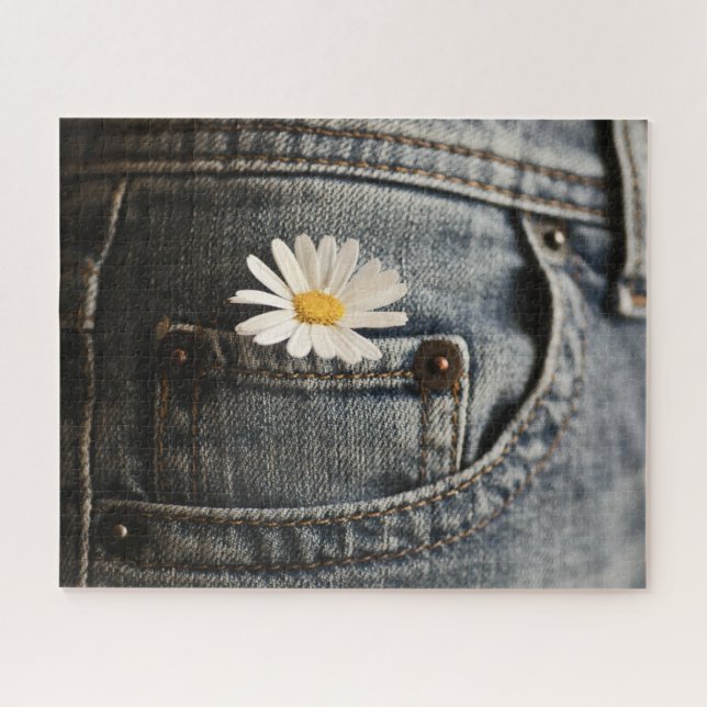 Puzzle Flores | Daisy en Jeans Pocket (Horizontal)