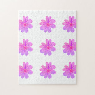 Puzzle Flores de acuarela