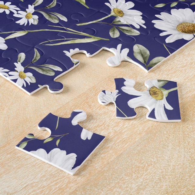 Puzzle Flores de Acuarela Blancas (Lado)