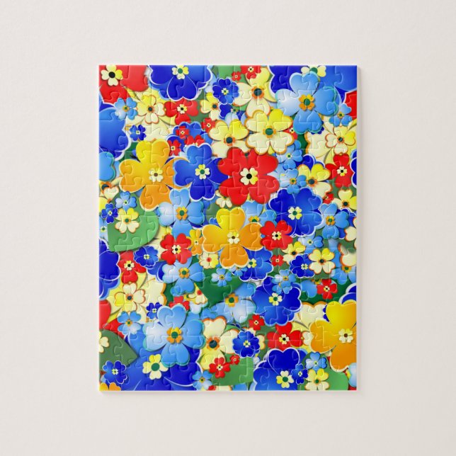 Puzzle Flores de Art Déco de Colorido (Vertical)