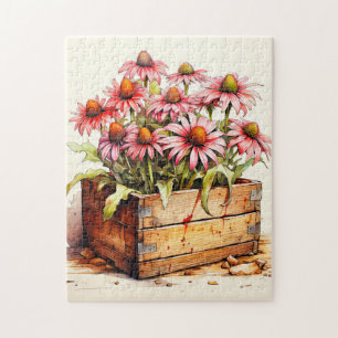 Puzzle Flores de Aster Plantadas Bonitas