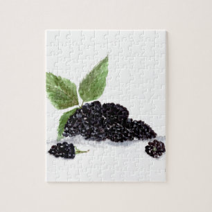 Puzzle Flores de Blackberries pintura acuarela