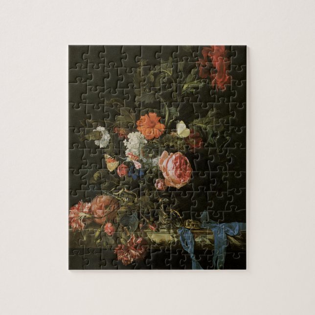 Puzzle Flores de Bodegón Floral en Jarrón, Barroco Antigu (Vertical)