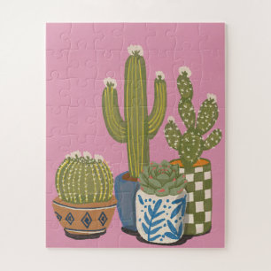 Puzzle Flores de Cactus Rosadas