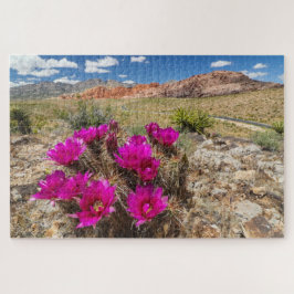 Puzzle Flores de cactus rosados en el cañón de Red Rock, 