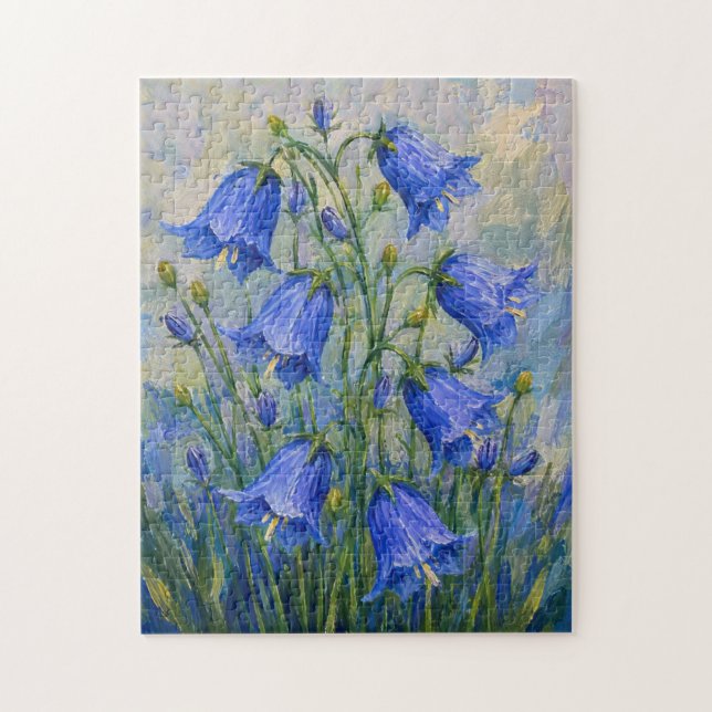 Puzzle Flores de campanillas azules (Vertical)