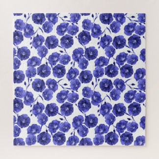 Puzzle Flores de campo acuarelas: papel de fondo botánico