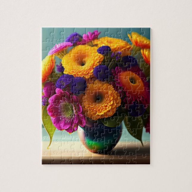 Puzzle Flores de colores 3D (Vertical)