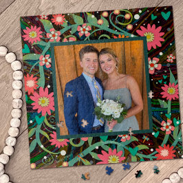 Puzzle Flores de corazón fotográficas inespirituosas de B