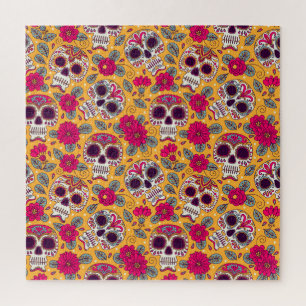 Puzzle Flores de cráneo: Antecedentes del Día Mexicano