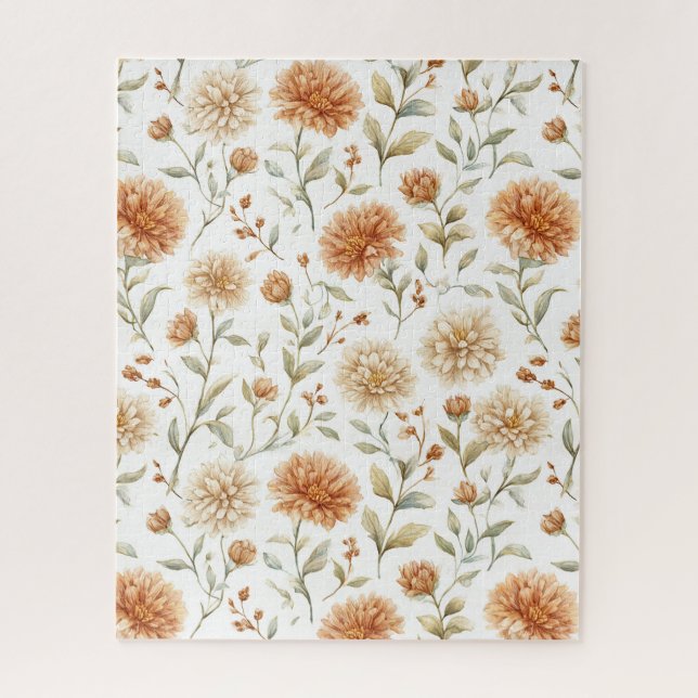 Puzzle Flores de Crema con Especias de Naranja (Vertical)