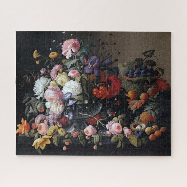 Puzzle Flores de época clásicas pintura de arte (Horizontal)