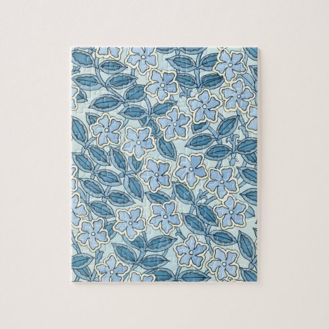 Puzzle Flores de época de estilo Art Nouveau periwinkle e (Vertical)