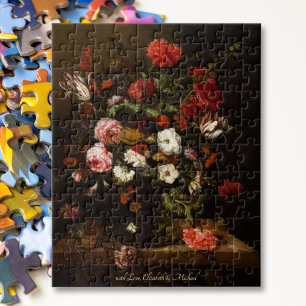 Puzzle Flores de época pintando niños de familia amantes 