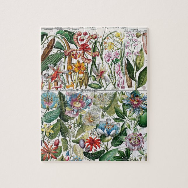 Puzzle Flores de época rosa naturaleza arte divertido úni (Vertical)