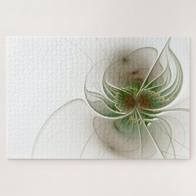 Puzzle Flores de fantasía fractal blandas y tendientes (Horizontal)