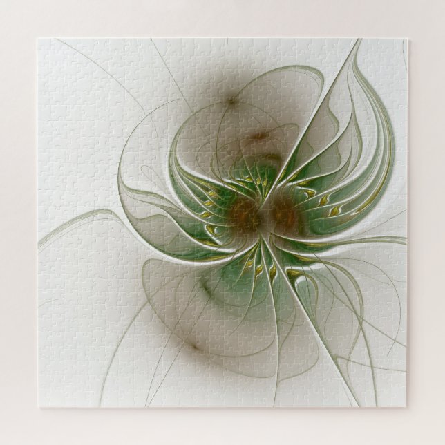 Puzzle Flores de fantasía fractal blandas y tendientes (Horizontal)