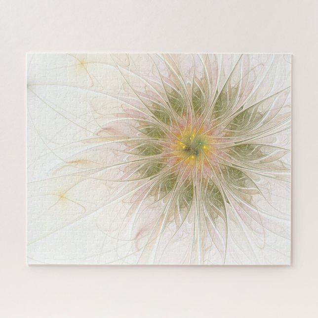 Puzzle Flores de fantasía fractal blandas y tendientes (Horizontal)