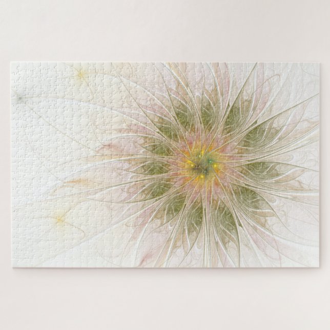 Puzzle Flores de fantasía fractal blandas y tendientes (Horizontal)