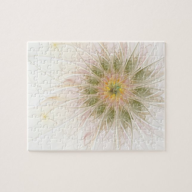 Puzzle Flores de fantasía fractal blandas y tendientes (Horizontal)