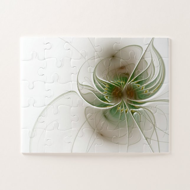 Puzzle Flores de fantasía fractal blandas y tendientes (Horizontal)
