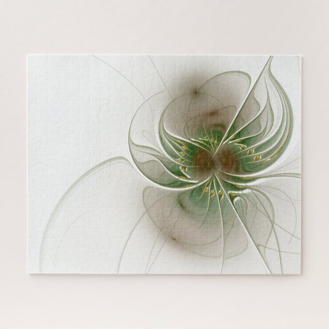 Puzzle Flores de fantasía fractal blandas y tendientes (Horizontal)