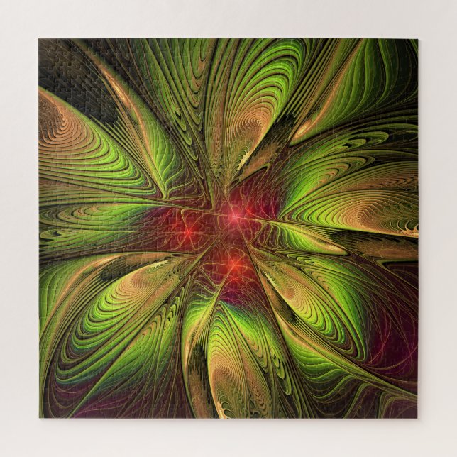 Puzzle Flores de fantasía fractal blandas y tendientes (Vertical)