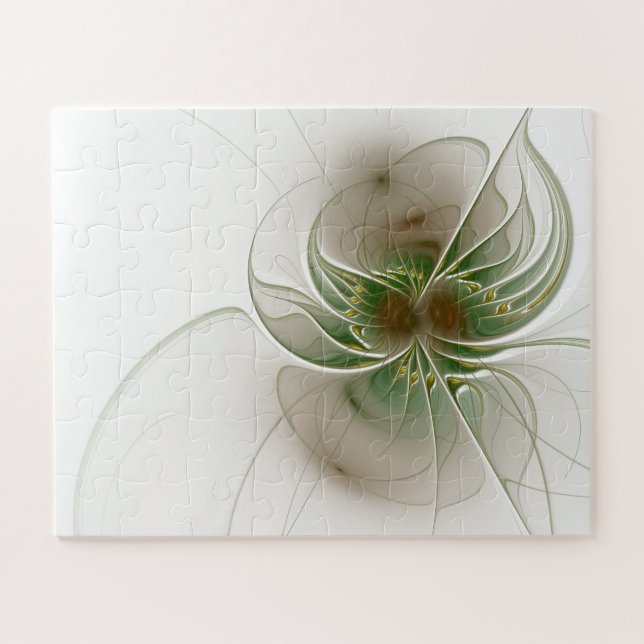 Puzzle Flores de fantasía fractal blandas y tendientes (Horizontal)