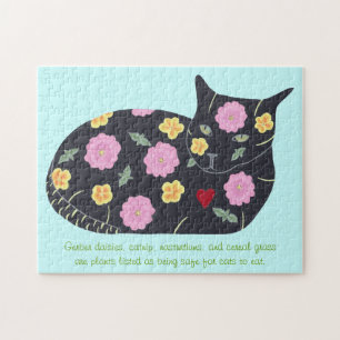 Puzzle Flores de gato negras plantas Los gatos pueden com