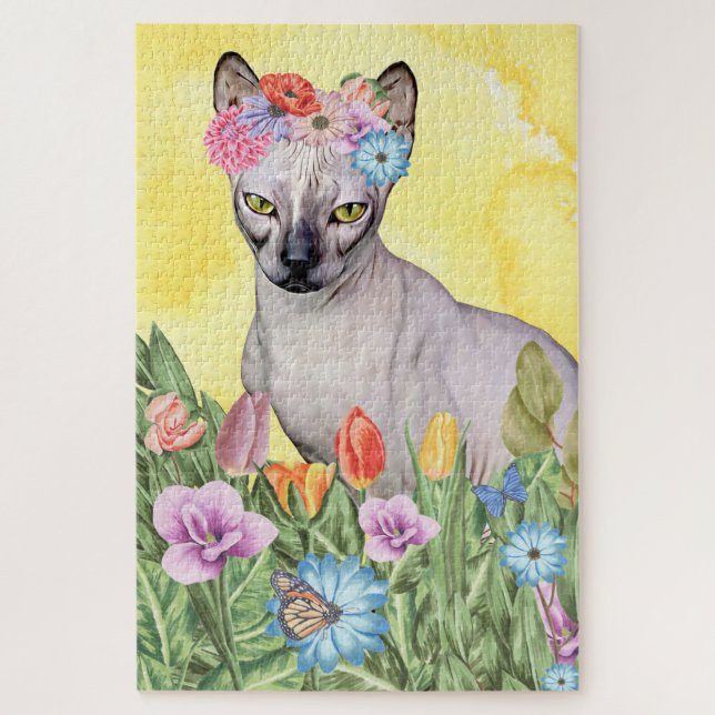 Puzzle Flores de gato Sphynx (Vertical)