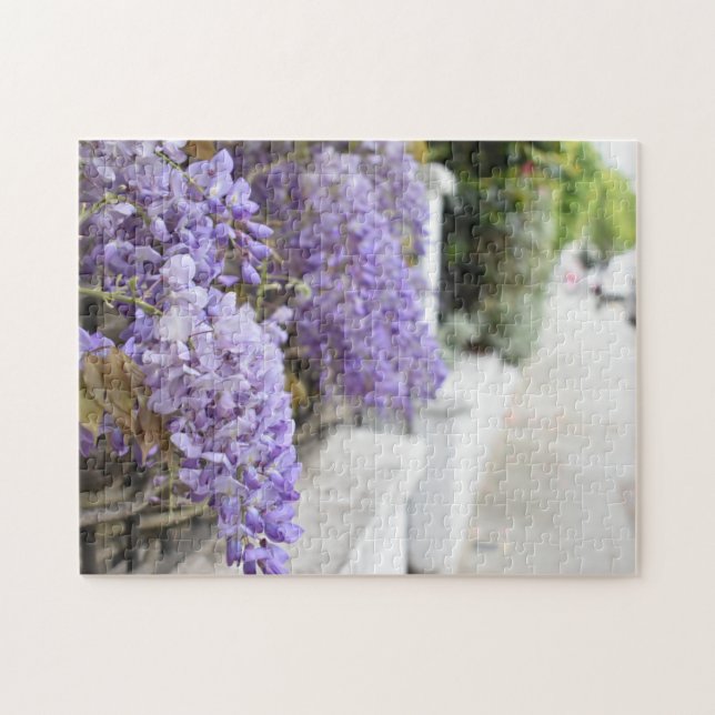 Puzzle Flores de glicinia morada Kensington Chelsea Londr (Horizontal)