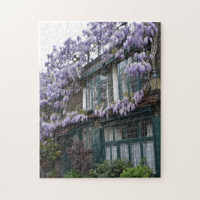 Puzzle Flores de glicinia morada Kensington Chelsea Londr (Vertical)